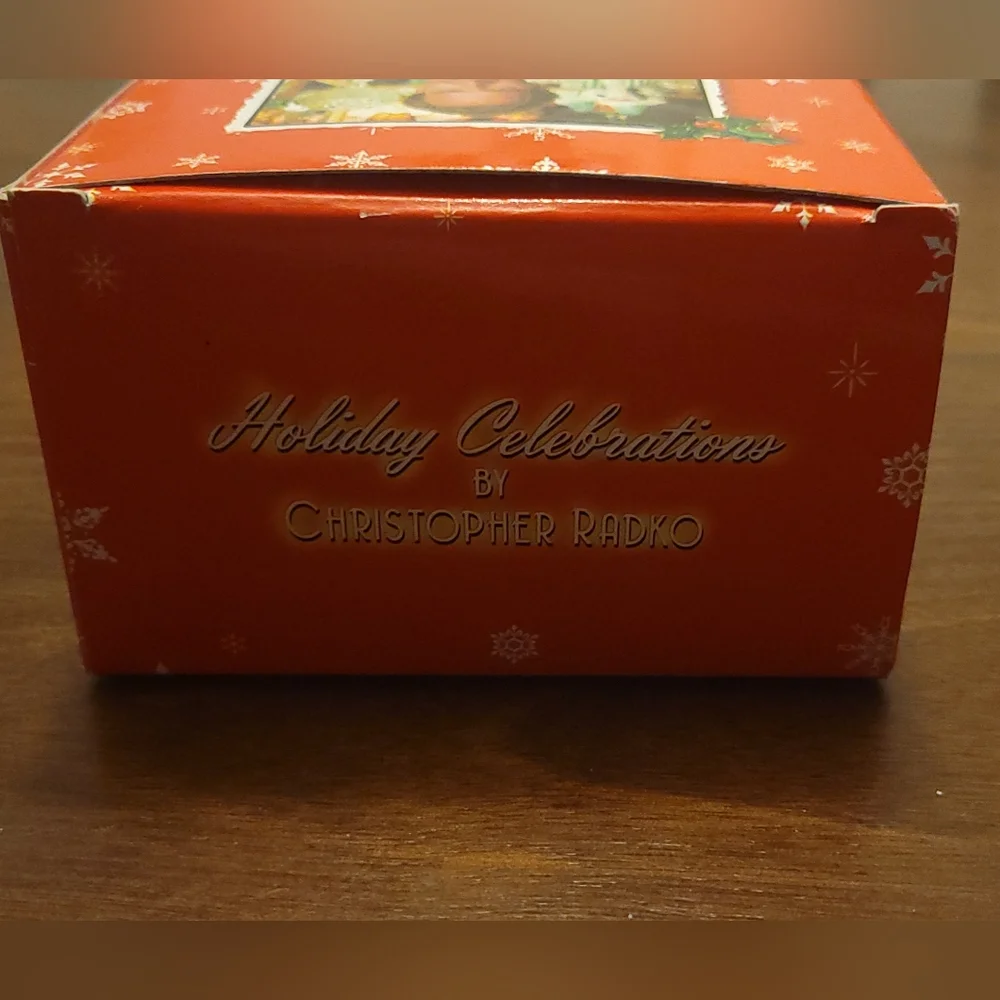 Vintage Holiday Celebration Christopher Radko Christmas Tree‎ Ceramic Ornament